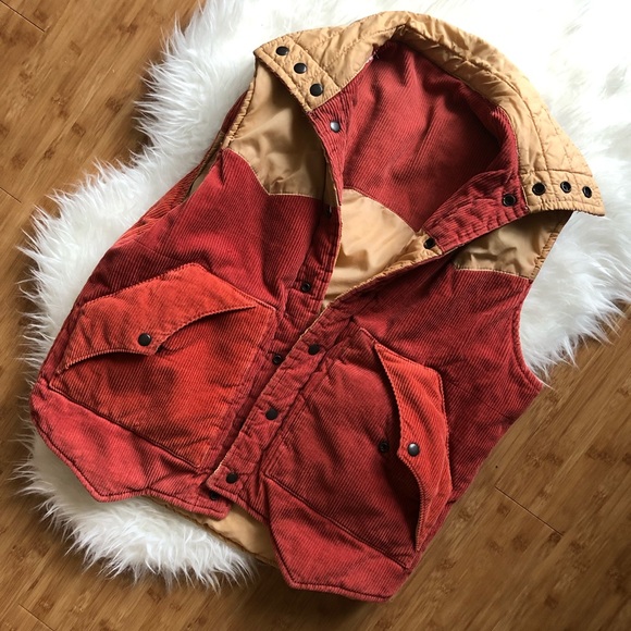 Jackets & Blazers - 1980's Ski Vest Corduroy / reversible
